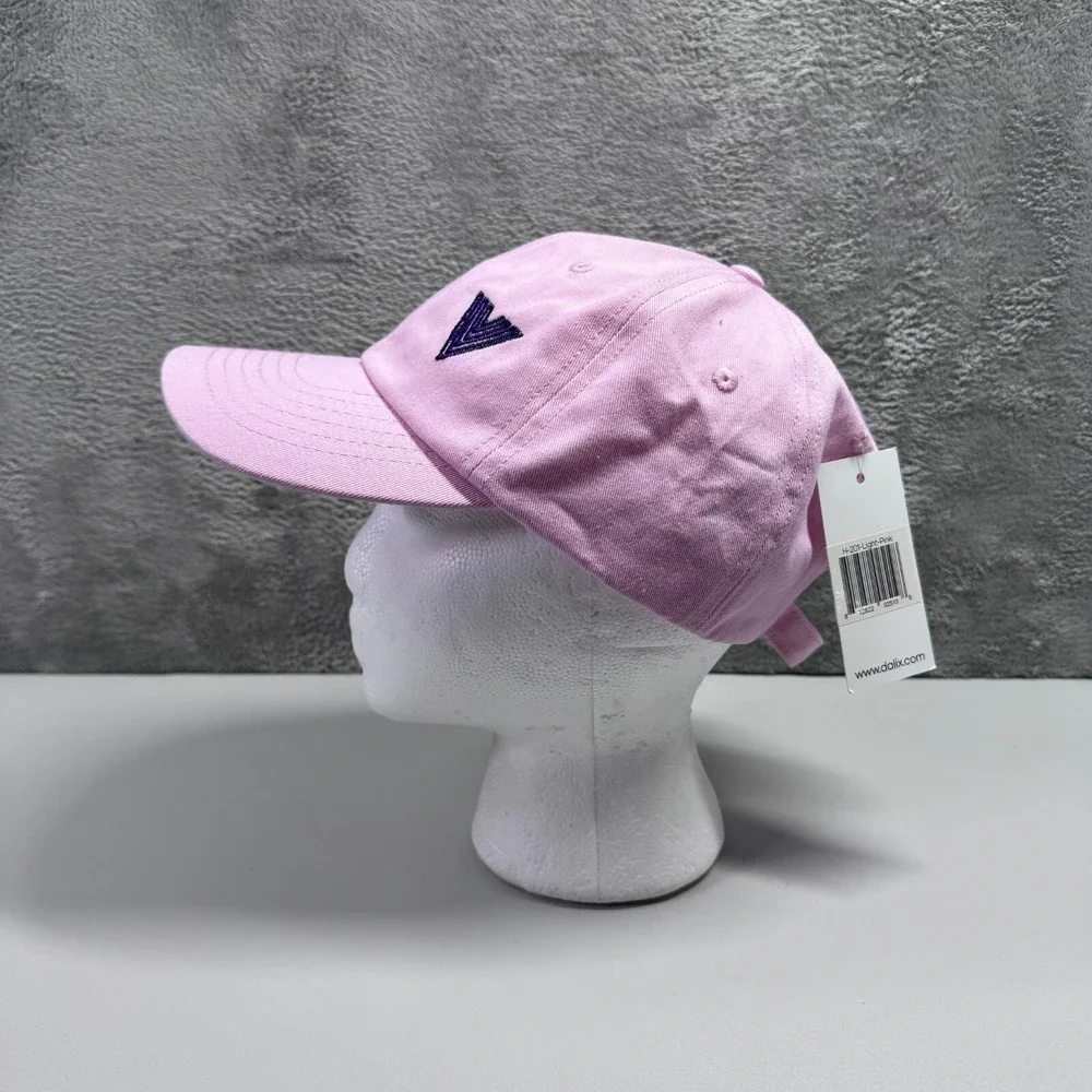 DALIX H-201 Light Pink Embroidery V Dad Hat Baseball Cap Mens Adjustable